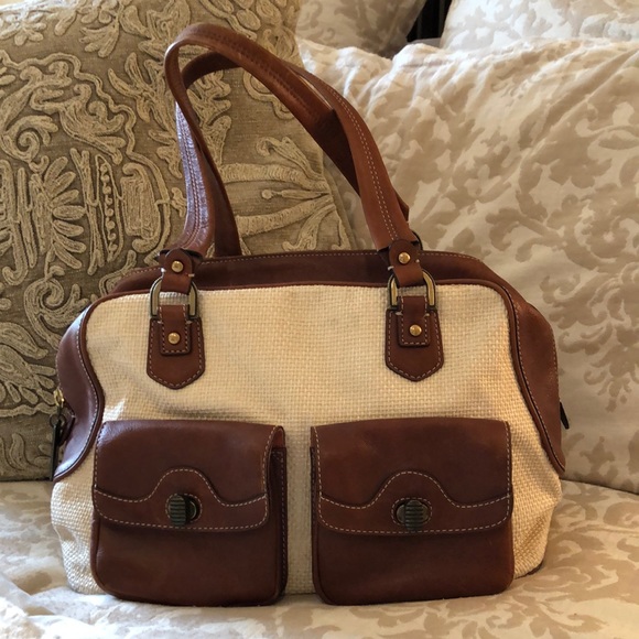 Cole Haan tweed and leather handbag - Picture 2 of 12